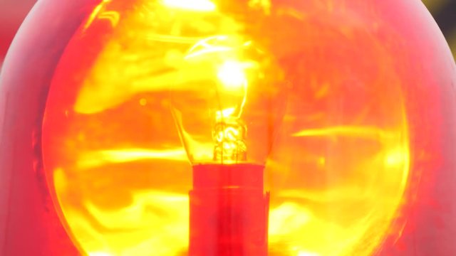 Close up of red flash light