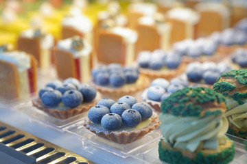 Catering set cookies in pastry shop