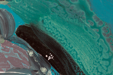 Abstract oil painting. Digital structure of painting.