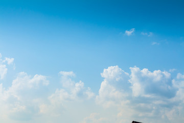 blue sky and clouds in good weather days