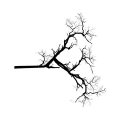 Dead Tree Branch Vector Silhouette