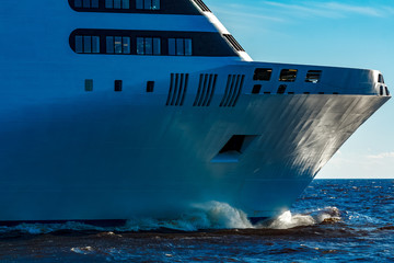 White cruise liner