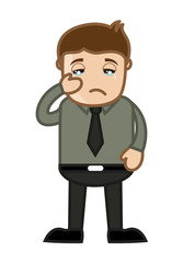 Crying Businessman - vector clip-art illustration