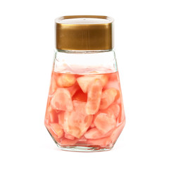 Pickled ginger in bottle
