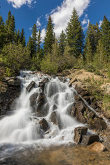 Fototapeta na wymiar Scenic Mountain Waterfall in Colorado