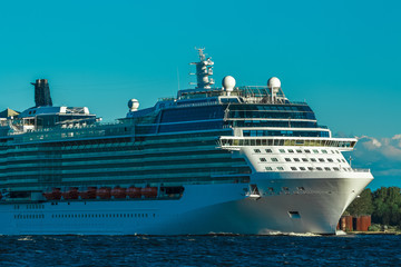 White cruise liner