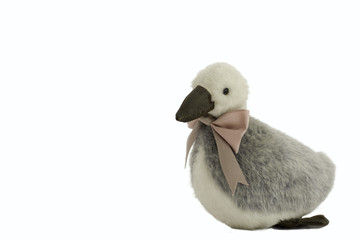 Goose Doll Tie Bow Pink, Isolated on the white background