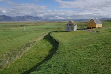 Obraz premium Maison et paysage d'Islande