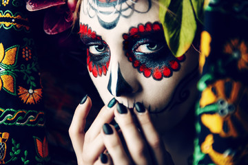 Fototapeta premium makeup of calavera catrina