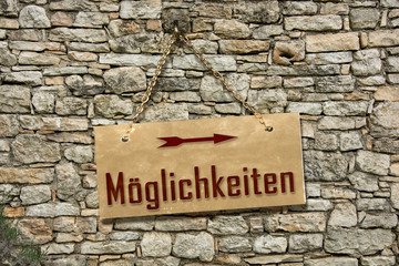 Schild 235 - Möglichkeiten