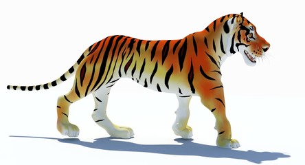 Fototapeta na wymiar Cartoon Tiger (3D)