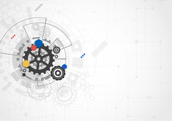 Obraz premium Abstract futuristic digital technology concept, High computer, Vector background