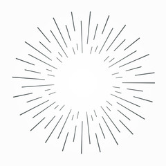 Vintage hand drawn sunburst vector illustration