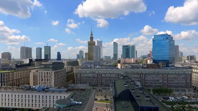 Warszawa Centrum z góry w dzień 