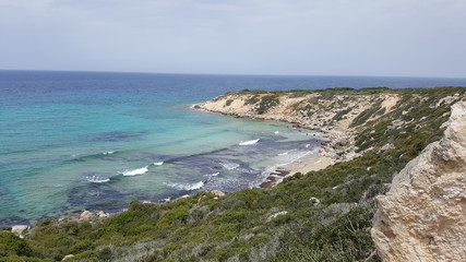 White cliff sea shore