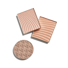 Eye shadow, bronzer and highlighter isolated on white background