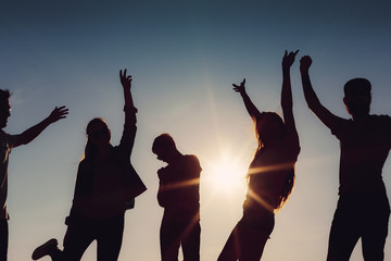 People dancing in summer