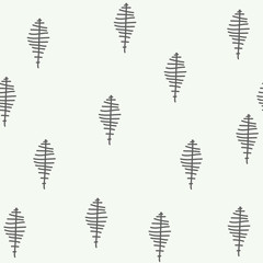 Seamless pattern with Christmas tree. Winter forest.