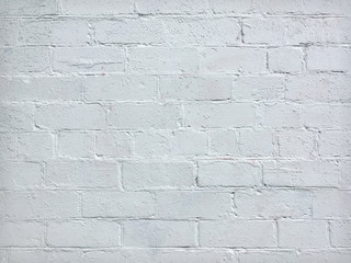 White old brick wall for texture or background