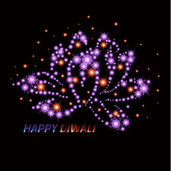 Diwali the Indian Festival of Lights. Greeting card.