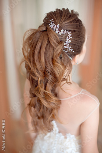 Glamour Lady Portrait In Luxury Dress Beautiful Model Girl With