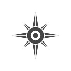 Vector north direction compass icon 