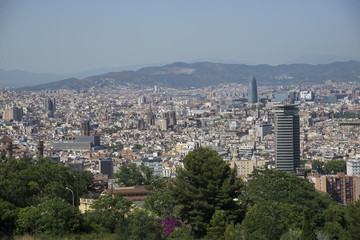 Fototapeta na wymiar View of Barcelona city