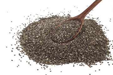 Chia seeds in a spoon
