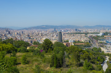 Fototapeta na wymiar View of Barcelona city