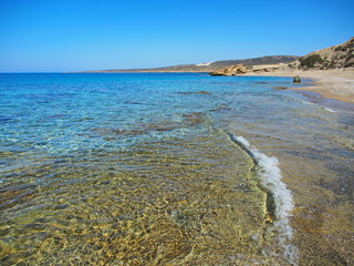 Obraz premium Single way flow of the coastline 