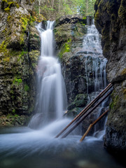 Beautiful Troll Falls in Kananaskis Country, Alberta Canada.