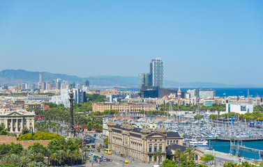 Fototapeta premium View of Barcelona city