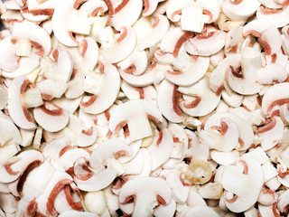 Fresh cut mushrooms texture for background
