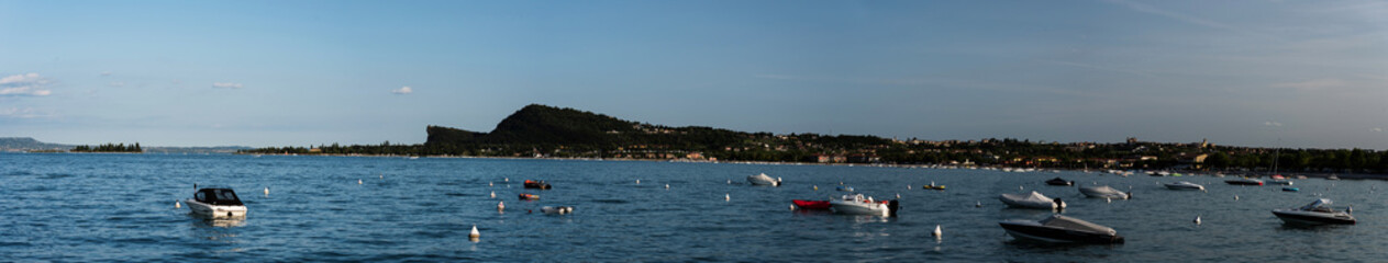 Fototapeta na wymiar Panorama of Garda Lake, Garda Lake, Italy, Europe