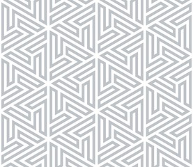 Naklejka na ściany i meble Vector seamless pattern. Modern stylish texture. Monochrome geometric pattern with hexagonal tiles
