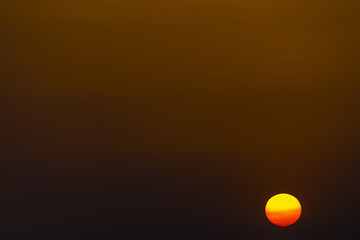 A wonderful and colorful sun is going down to sunset in Izmir (Turkey)