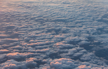 Clouds from Above at Sunset