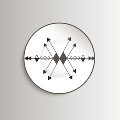 Plate with aztec pattern