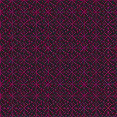 Fototapeta premium Seamless floral vector pattern. Flowers pink texture. Ideal for wrapping, cards, ban, background, wallpaper.