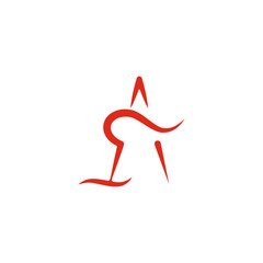 Abstract a letter logo design template, vector illustration