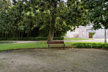 Garden of Beylerbeyi Palace in Istanbul, Turkey