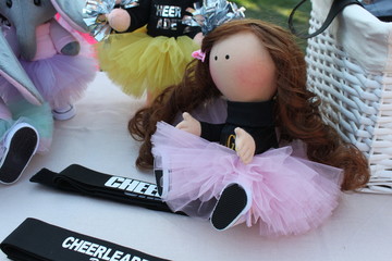 This is a rag doll cheerleader