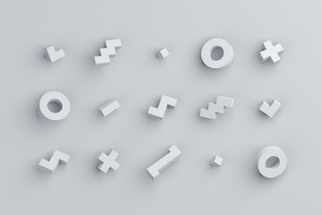 Abstract 3d rendering of geometric shapes. Modern background design for poster, cover, branding, banner, placard.
