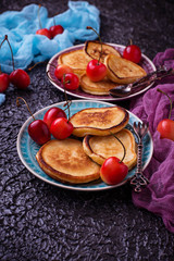 Pancakes with cherry