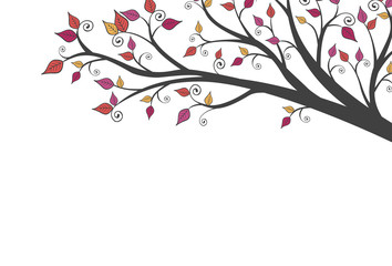 Bright Modern Fall Autumn Leaves Background 1