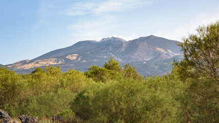 Fototapeta na wymiar Panoramic view of Mount Etna on Sicily