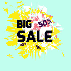 Vector illustration of big sale poster. Big sale banner template design.