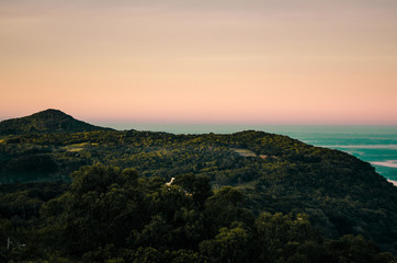 Fototapeta premium Hill during Sunset