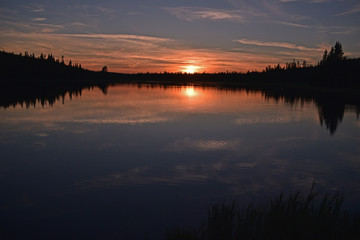 Sunset at Säterdammen