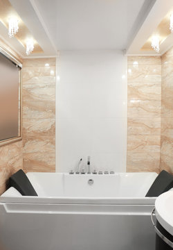 Hydro massage bath in modern spa center